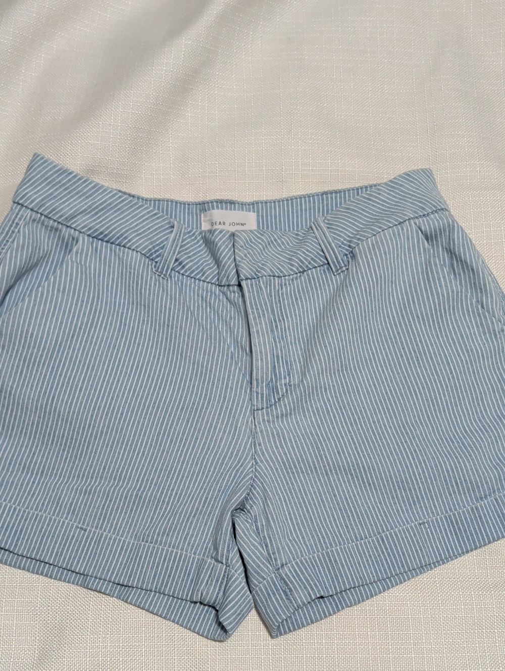 Dear John Blue and White Pinstripe Women’s Shorts